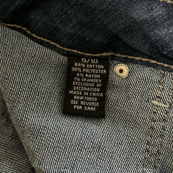 Rue21 Jeans Womens 9 Y2K Blue Skinny Ankle Low Rise Embroidered Western Stretch - Picture 7 of 8